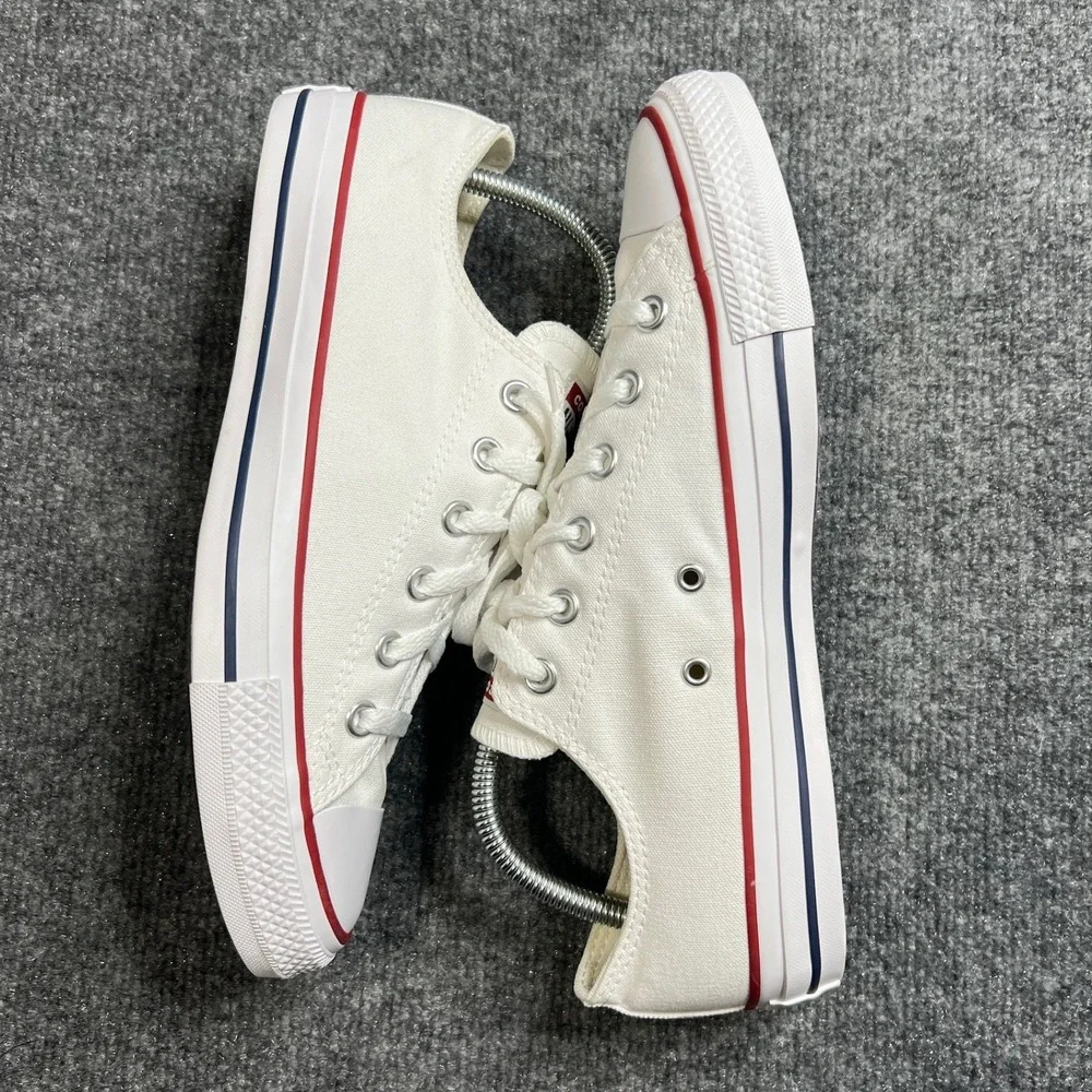 Converse Chuck Taylor Mens 8 All Star Low Top Optical White Canvas Sneaker M7652 - Picture 2 of 8